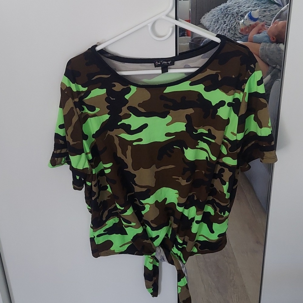 One step up camouflage shirt